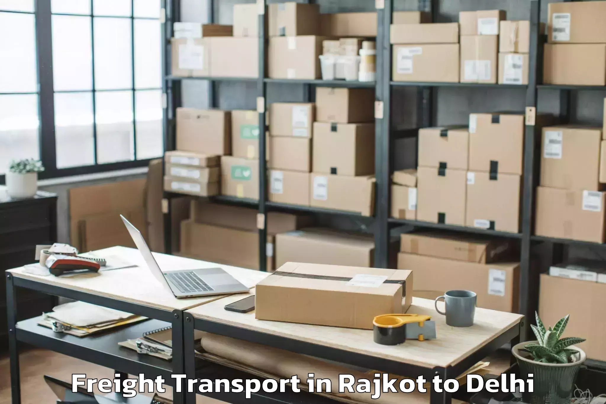 Affordable Rajkot to Shahdara Freight Transport